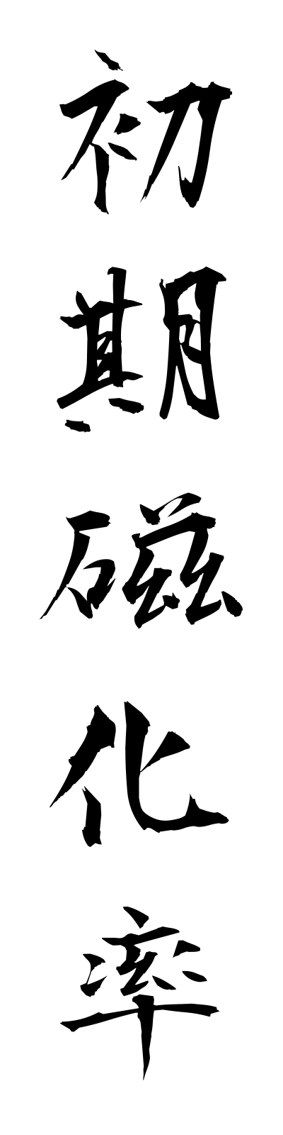 s2/s20525初期磁化率shokijikaritsu